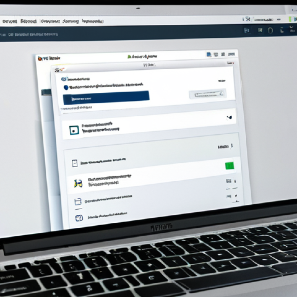 패스워드 관리 시스템 사용 후기 - Password Manager on a Laptop**
"A clean, minimalist workspace with a laptop displaying a password m...
