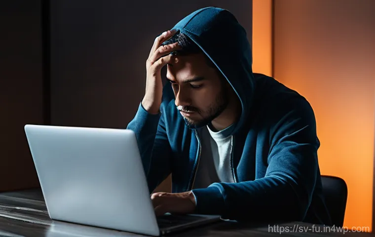 비밀번호 재사용 방지 전략 - **Prompt for Data Breach Stress & Password Reuse:**
A person in their late 20s to early 30s, dre...