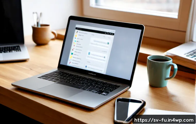 패스워드 관리 시스템의 선택 기준 정리 - Photorealistic Scandinavian home office in Sweden, a middle-aged professional comparing two secure p...